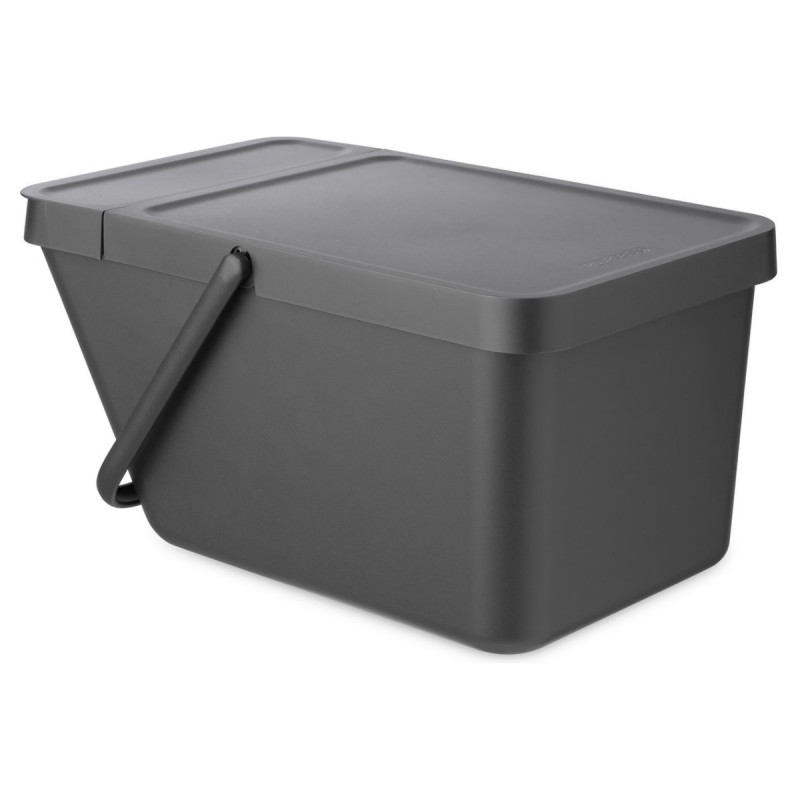 Κάδος διαχωρισμού απορριμμάτων Brabantia Sort&Go 1006310, 20 l, Στοιβαζόμενος, Σκούρο γκρι