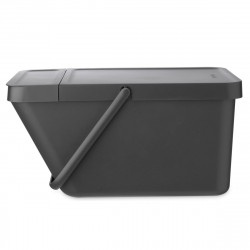 Κάδος διαχωρισμού απορριμμάτων Brabantia Sort&Go 1006310, 20 l, Στοιβαζόμενος, Σκούρο γκρι