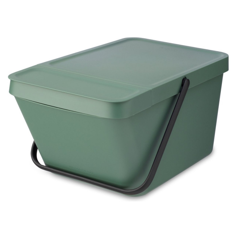 Κάδος διαχωρισμού απορριμμάτων Brabantia Sort&Go 1006309, 20 l, Στοιβαζόμενος, Σκούρο πράσινο