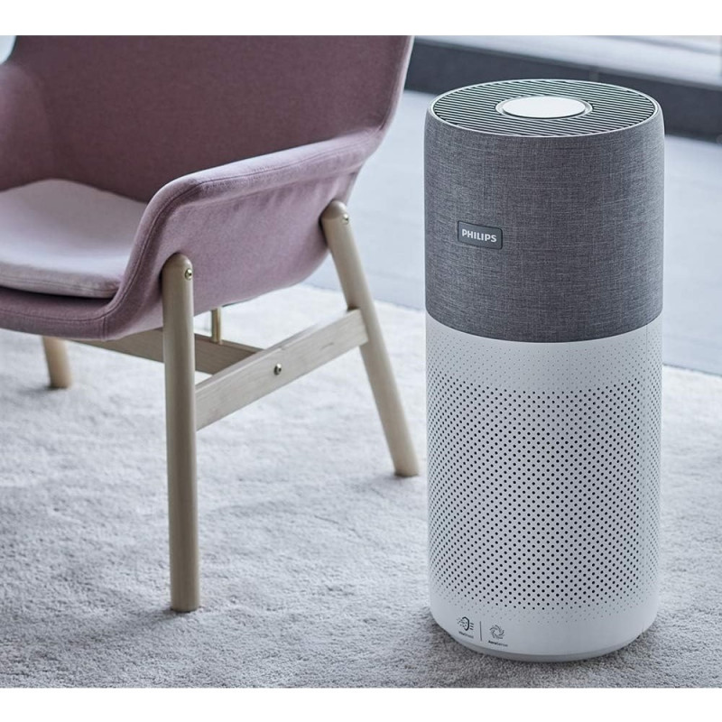 Καθαριστής αέρα Philips AC3033/10, Wi-Fi, 55W, Για έως 135 m2, HEPA, Έξυπνοι αισθητήρες, Λευκό/γκρι