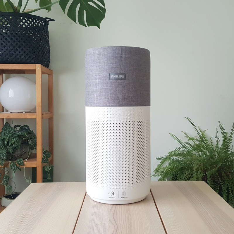 Καθαριστής αέρα Philips AC3033/10, Wi-Fi, 55W, Για έως 135 m2, HEPA, Έξυπνοι αισθητήρες, Λευκό/γκρι