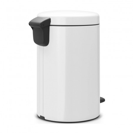 Κάδος με πεντάλ Brabantia NewIcon 649019, 12 L, Ομαλό κλείσιμο, Αντιολισθητική βάση, Λευκό