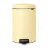 Κάδος απορριμμάτων με πεντάλ Brabantia NewIcon 649044, 20 l, Ομαλό κλείσιμο, Αντιολισθητική βάση, Κίτρινο