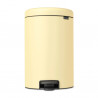 Κάδος απορριμμάτων με πεντάλ Brabantia NewIcon 649044, 20 l, Ομαλό κλείσιμο, Αντιολισθητική βάση, Κίτρινο