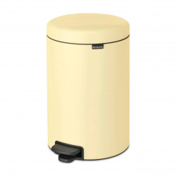 Κάδος απορριμμάτων με πεντάλ Brabantia NewIcon 649044, 20 l, Ομαλό κλείσιμο, Αντιολισθητική βάση, Κίτρινο