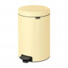Κάδος απορριμμάτων με πεντάλ Brabantia NewIcon 649044, 20 l, Ομαλό κλείσιμο, Αντιολισθητική βάση, Κίτρινο