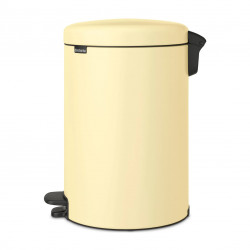 Κάδος απορριμμάτων με πεντάλ Brabantia NewIcon 649044, 20 l, Ομαλό κλείσιμο, Αντιολισθητική βάση, Κίτρινο