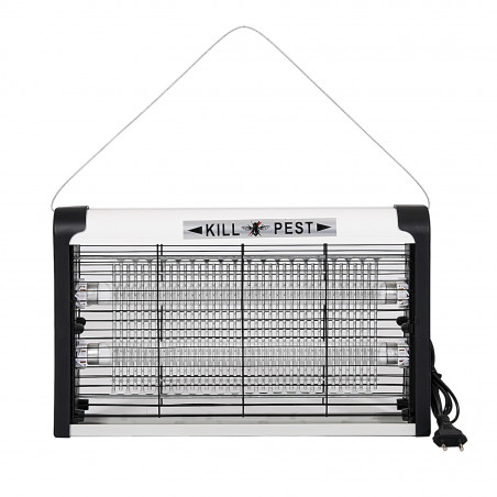 Λαμπτήρας εντόμων Rosberg R51770D, Μέχρι 20 m2, 20W, Υπεριώδες φως, Χαμηλός θόρυβος, Λευκό/Μαύρο
