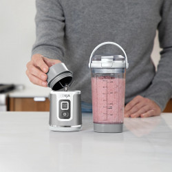 Φορητό μπλέντερ Ninja BC151EUW, 530 ml, ατσάλινη λεπίδα με 6 λεπίδες, θρυμματισμός πάγου, έως 10 κύκλοι, χωρίς BPA, USB-C, Λευκό