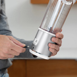 Φορητό μπλέντερ Ninja BC151EUW, 530 ml, ατσάλινη λεπίδα με 6 λεπίδες, θρυμματισμός πάγου, έως 10 κύκλοι, χωρίς BPA, USB-C, Λευκό