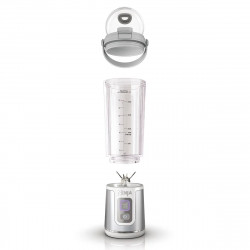 Φορητό μπλέντερ Ninja BC151EUW, 530 ml, ατσάλινη λεπίδα με 6 λεπίδες, θρυμματισμός πάγου, έως 10 κύκλοι, χωρίς BPA, USB-C, Λευκό