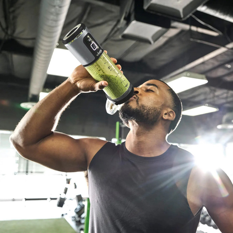 Φορητό μπλέντερ Ninja BC151EUBK, 530 ml, ατσάλινη λεπίδα με 6 λεπίδες, θρυμματισμός πάγου, έως 10 κύκλοι, χωρίς BPA, USB-C, Μαύρο