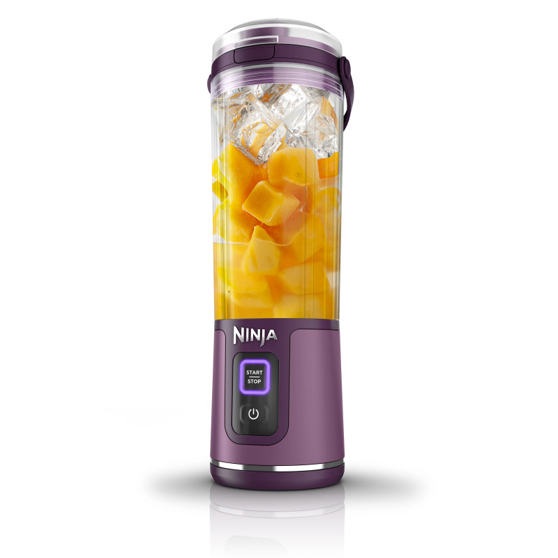 Φορητό μπλέντερ Ninja BC151EUPR, 530 ml, ατσάλινη λεπίδα με 6 λεπίδες, θρυμματισμός πάγου, έως 10 κύκλοι, χωρίς BPA, USB-C, Μωβ