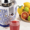 Πρέσα εσπεριδοειδών Ariete VINTAGE JUICER 0413/0C, 85W, Μεταλλικό σώμα, Αθόρυβη λειτουργία, 2 εξαρτήματα, Λευκό/μπλε