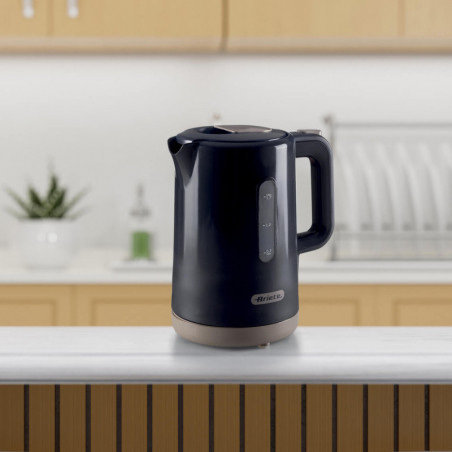 Ηλεκτρικός βραστήρας Ariete BREAKFAST 2846/00, 2200W, 1.7 l, Αυτόματη διακοπή λειτουργίας, Αφαιρούμενο φίλτρο, Σκούρο γκρι