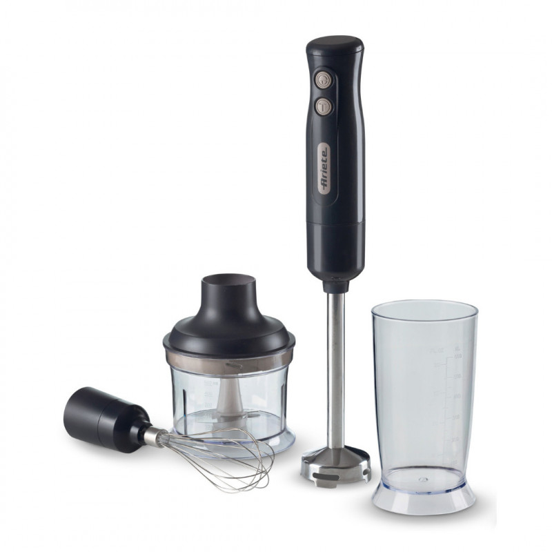 Μπλέντερ με τεμαχιστή 3 σε 1 Ariete BREAKFAST 0601/10, 700W, 500 ml, 2 ταχύτητες, λειτουργία κατά των πιτσιλίσματος, σκούρο γκρι