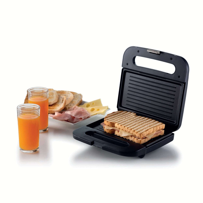 Τοστιέρα σάντουιτς Ariete BREAKFAST 1971/00, 750W, Αντικολλητική επίστρωση, Φωτεινή ένδειξη, Σκούρο γκρι