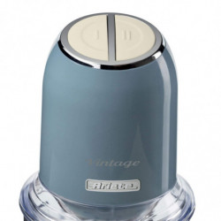 Τεμαχιστής Ariete VINTAGE 0438/05, 400W, 600 ml, 2 ταχύτητες, Ανοξείδωτο, Κούπα με διαβάθμιση, Μπλε