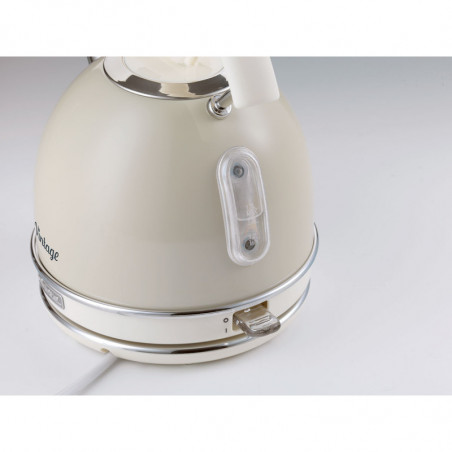 Ηλεκτρικός βραστήρας Ariete VINTAGE 2877/03, 2000W, 1.7 l, ατσάλινο σώμα, ψυχρή επιφάνεια, βάση 360, Μπεζ