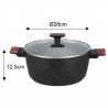 Σετ κατσαρόλες και τηγάνια Klausberg KB 7831, 12 h, χυτό, Μαρμάρινη επίστρωση, Επαγωγή, Μαύρο