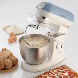 Πλανητικό μίξερ Ariete VINTAGE 1588/05, 2400W, 5,5 l, 7 ταχύτητες, Pulse, ρετρό σχεδιασμός, αντιολισθητικά πόδια, Λευκό/Μπλε