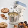 Πλανητικό μίξερ Ariete VINTAGE 1588/05, 2400W, 5,5 l, 7 ταχύτητες, Pulse, ρετρό σχεδιασμός, αντιολισθητικά πόδια, Λευκό/Μπλε
