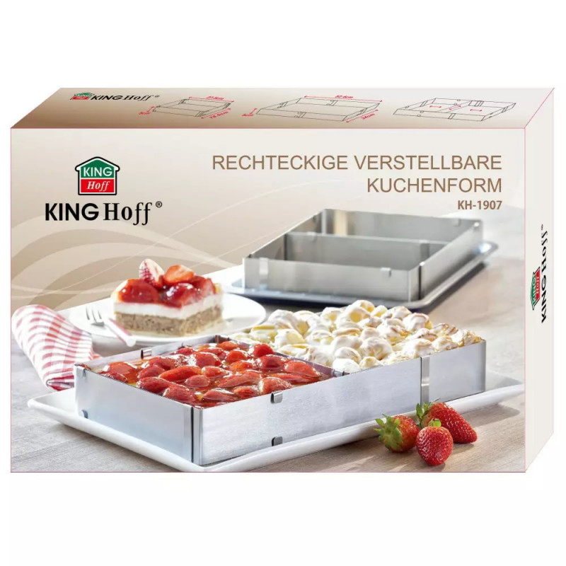 Φόρμα ψησίματος  Kinghoff KH 1907, Ρυθμιζόμενο 27,5-52,4 cm, Ανοξείδωτο, Inox