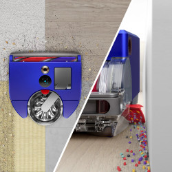 Ηλεκτρική σκούπα Dyson 360, 65 AW, 22000 Pa, 110000 rpm, 4 λειτουργίες, 360° οπτική πλοήγηση, Hyperdymium, Χαμηλό προφίλ, Μπλε/Νικελί