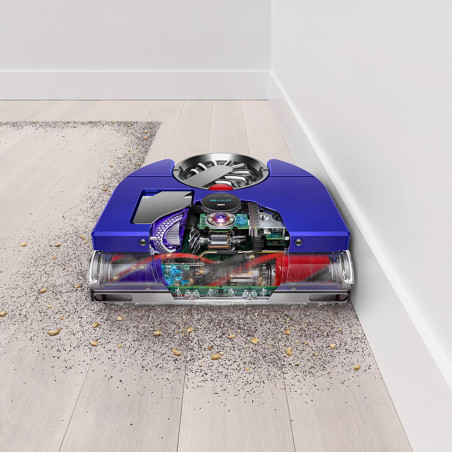 Ηλεκτρική σκούπα Dyson 360, 65 AW, 22000 Pa, 110000 rpm, 4 λειτουργίες, 360° οπτική πλοήγηση, Hyperdymium, Χαμηλό προφίλ, Μπλε/Νικελί
