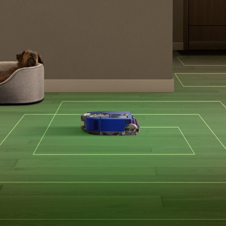 Ηλεκτρική σκούπα Dyson 360, 65 AW, 22000 Pa, 110000 rpm, 4 λειτουργίες, 360° οπτική πλοήγηση, Hyperdymium, Χαμηλό προφίλ, Μπλε/Νικελί
