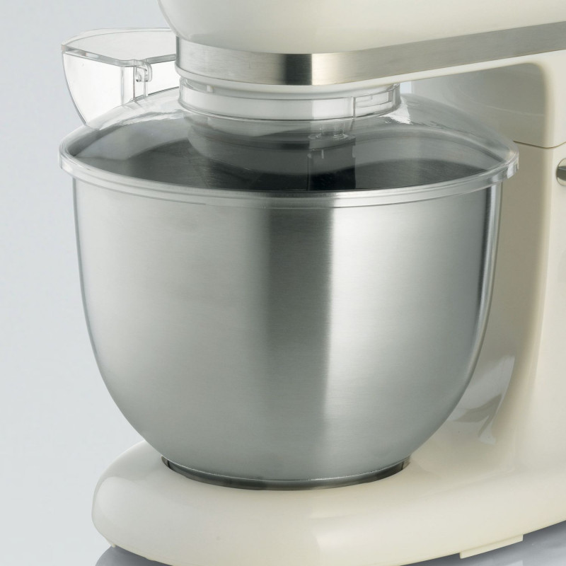 Πλανητικό μίξερ Ariete VINTAGE 1588/03, 2400W, 5,5 l, 7 ταχύτητες, Pulse, ρετρό σχεδιασμός, αντιολισθητικά πόδια, Λευκό/Μπεζ
