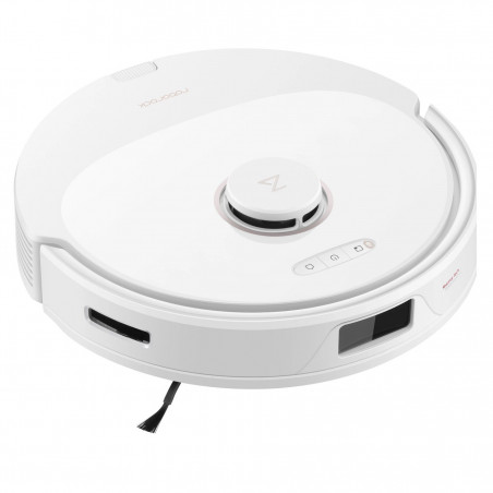 Ρομποτική ηλεκτρική σκούπα Roborock Q8 max+ Q8MP02-00, 59W, Wi-Fi, Φωνητικός έλεγχος, 5500 Pa, Στεγνός και υγρός καθαρισμός, Αυτονομία έως 240 λεπτά, Λευκό/μαύρο