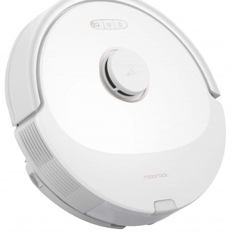 Ρομποτική ηλεκτρική σκούπα Roborock Q8 max+ Q8MP02-00, 59W, Wi-Fi, Φωνητικός έλεγχος, 5500 Pa, Στεγνός και υγρός καθαρισμός, Αυτονομία έως 240 λεπτά, Λευκό/μαύρο