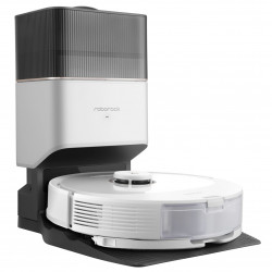 Ρομποτική ηλεκτρική σκούπα Roborock Q8 max+ Q8MP02-00, 59W, Wi-Fi, Φωνητικός έλεγχος, 5500 Pa, Στεγνός και υγρός καθαρισμός, Αυτονομία έως 240 λεπτά, Λευκό/μαύρο