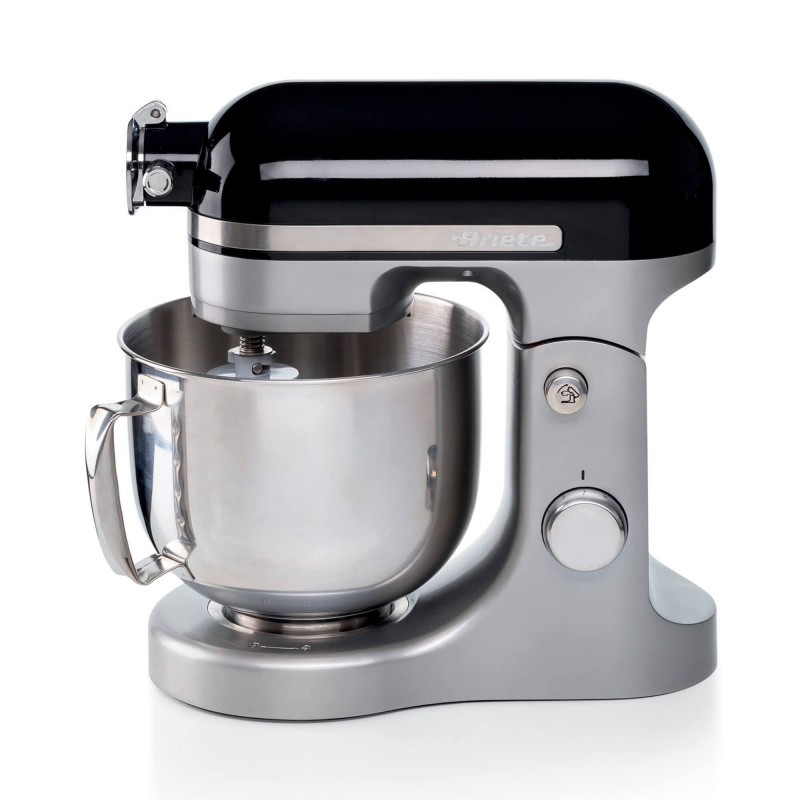 Πλανητικό μίξερ Ariete MODERNA 1589/02, 3200W, 5,5 l, 11 ταχύτητες, Στερεό σώμα από αλουμίνιο, Επιλογή για πρόσθετα εξαρτήματα, Μαύρο/Inox