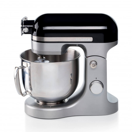 Πλανητικό μίξερ Ariete MODERNA 1589/02, 3200W, 5,5 l, 11 ταχύτητες, Στερεό σώμα από αλουμίνιο, Επιλογή για πρόσθετα εξαρτήματα, Μαύρο/Inox