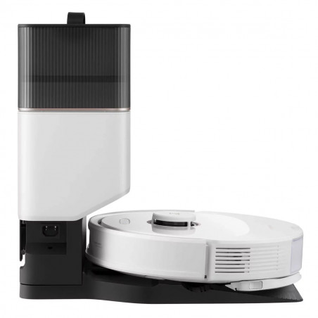 Ρομποτική ηλεκτρική σκούπα Roborock Q8 max+ Q8MP02-00, 59W, Wi-Fi, Φωνητικός έλεγχος, 5500 Pa, Στεγνός και υγρός καθαρισμός, Αυτονομία έως 240 λεπτά, Λευκό/μαύρο