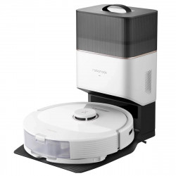 Ρομποτική ηλεκτρική σκούπα Roborock Q8 max+ Q8MP02-00, 59W, Wi-Fi, Φωνητικός έλεγχος, 5500 Pa, Στεγνός και υγρός καθαρισμός, Αυτονομία έως 240 λεπτά, Λευκό/μαύρο