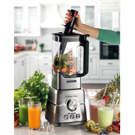 Μπλέντερ Ariete BLENDY PRO 0577, 2000W, 6 ατσάλινες λεπίδες, 2 λίτρα, 32000 στροφές ανά λεπτό, 6 ταχύτητες + παλμός, 3 προγράμματα, Inox