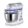 Πλανητικό μίξερ Ariete Capri 1588/0C, 2400W, 5,5 l, 7 ταχύτητες, Pulse, ρετρό σχεδιασμός, Αξεσουάρ, Λευκό/Μπλε