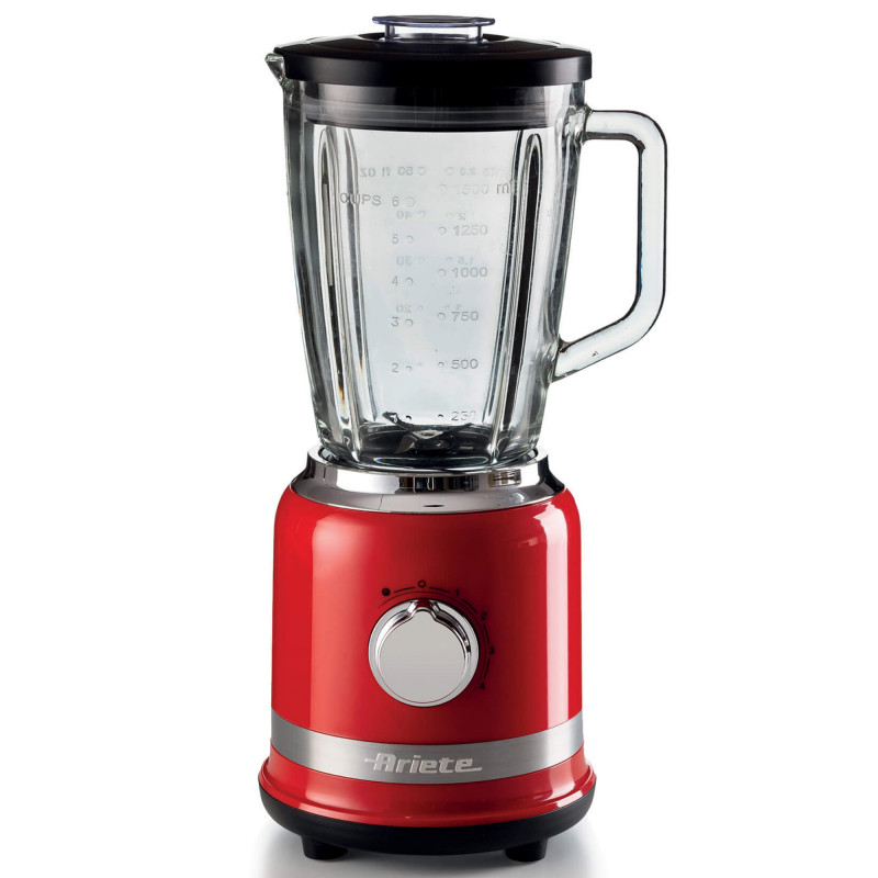 Μπλέντερ MODERNA 0585/00, 1000W, 4 λεπίδες, 1.5 l, 4 ταχύτητες + παλμός, γυάλινη κανάτα, Κόκκινο
