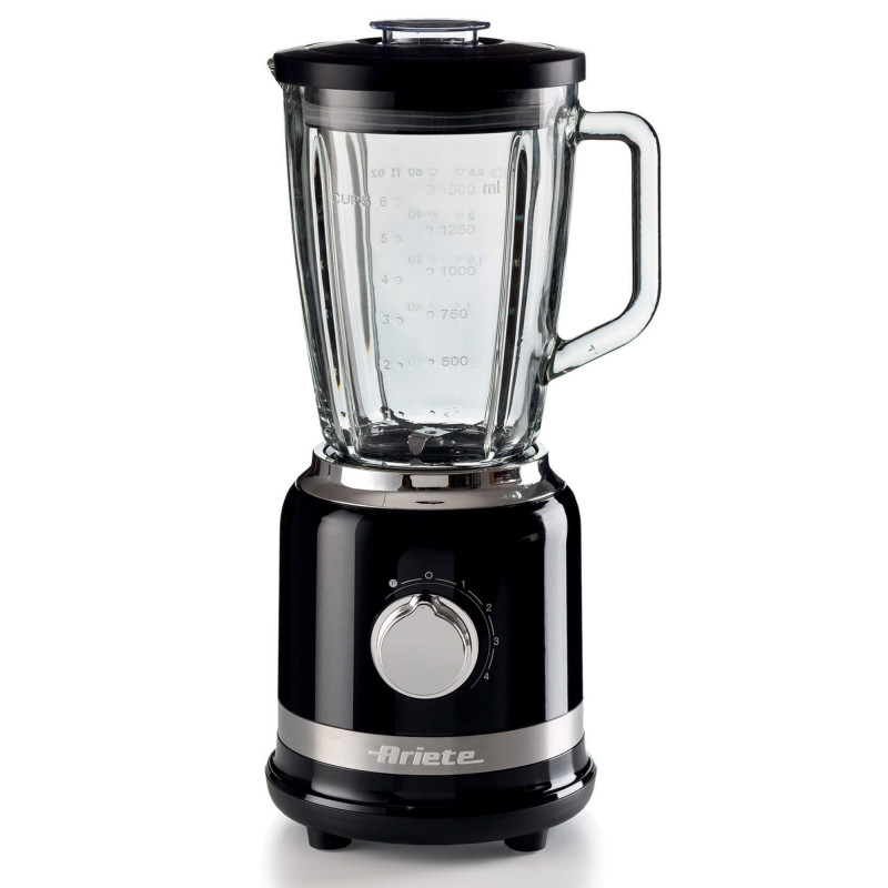 Μπλέντερ MODERNA 0585/02, 1000W, 4 λεπίδες, 1.5 l, 4 ταχύτητες + παλμός, γυάλινη κανάτα, Μαύρο
