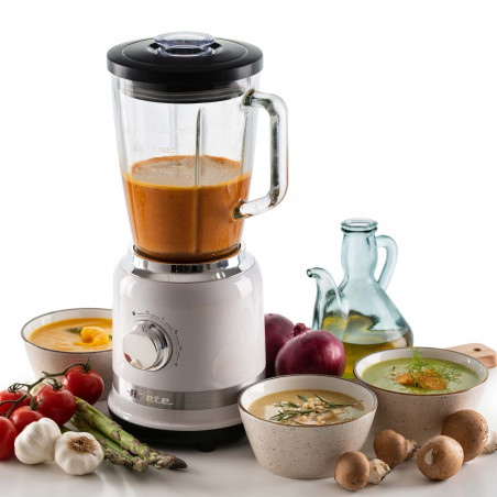 Μπλέντερ MODERNA 0585/01, 1000W, 4 λεπίδες, 1.5 l, 4 ταχύτητες + παλμός, γυάλινη κανάτα, Λευκό