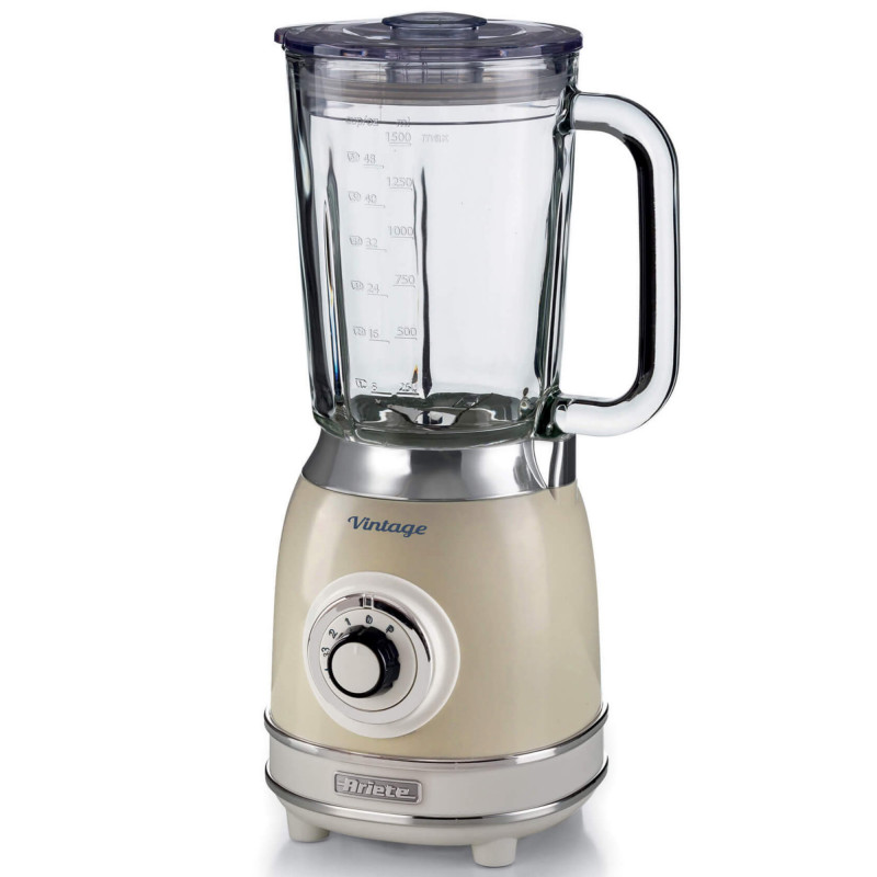 Μπλέντερ Ariete VINTAGE 2.0 0583/03, 1000W, 1,5 l, 4 λεπίδες, 4 ταχύτητες + παλμοί, θρυμματισμός πάγου, Μπεζ