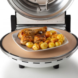 Ηλεκτρικός φούρνος πίτσας Ariete "Pizza in 4 minutes" 0918/00, 1200W, 32 cm, Μέχρι 400C, 5 επίπεδα, Πέτρινη πλάκα, Αντικολλητική επίστρωση, Λευκό