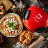 Ηλεκτρικός φούρνος πίτσας Ariete "Pizza in 4 minutes" 0909/10, 1200W, 32 cm, Μέχρι 400C, 5 επίπεδα, Πέτρινη πλάκα, Αντικολλητική επίστρωση, Κόκκινο