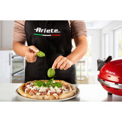Ηλεκτρικός φούρνος πίτσας Ariete "Pizza in 4 minutes" 0909/10, 1200W, 32 cm, Μέχρι 400C, 5 επίπεδα, Πέτρινη πλάκα, Αντικολλητική επίστρωση, Κόκκινο