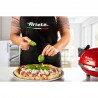 Ηλεκτρικός φούρνος πίτσας Ariete "Pizza in 4 minutes" 0909/10, 1200W, 32 cm, Μέχρι 400C, 5 επίπεδα, Πέτρινη πλάκα, Αντικολλητική επίστρωση, Κόκκινο