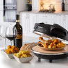 Ηλεκτρικός φούρνος πίτσας Ariete "Pizza in 4 minutes" 0917/00, 1200W, 32 cm, Μέχρι 400C, 5 επίπεδα, Πέτρινη πλάκα, Αντικολλητική επίστρωση, Μαύρο