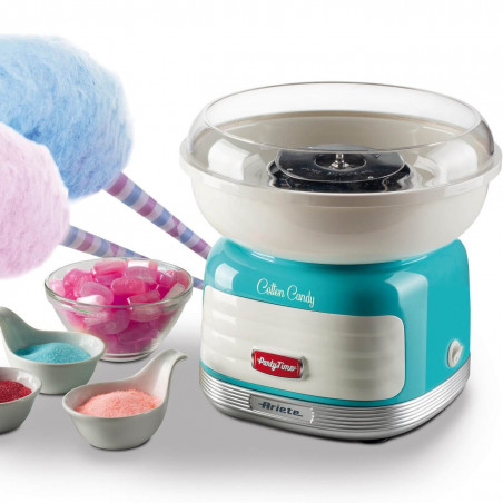 Μηχανή για μαλλί της γριάς Ariete COTTON CANDY PARTY TIME 2973/01, 450W, Ενσωματωμένος διανομέας, Τυρκουάζ